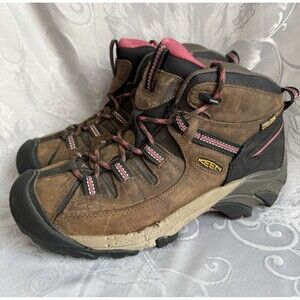 Keen Targhee II Womens Size 8.5 Waterproof Mid Hiking Boots Pink Brown 1011522
